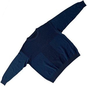 Sundazed (Germany) Vintage Garter Block Rib Stitch Crew Neck Jumper : L